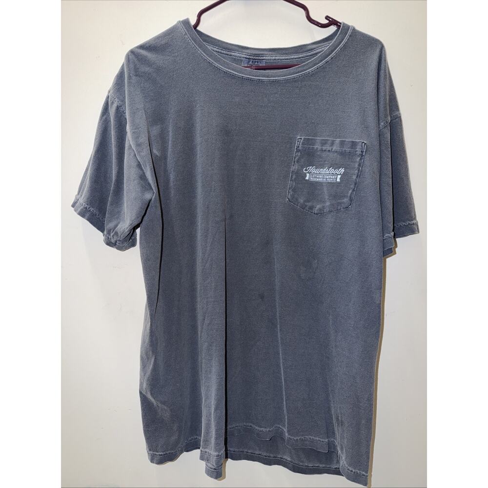 Houndstooth Clothing Company T Shirt With Graphics On Back Pocket Shirt